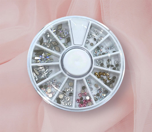 150 Assorted Advanced Crystal Swarovski Mini Tooth Gem Tray (Lead Free)