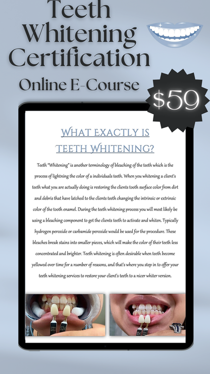 Online Teeth Whitening Audible E-Course Certification