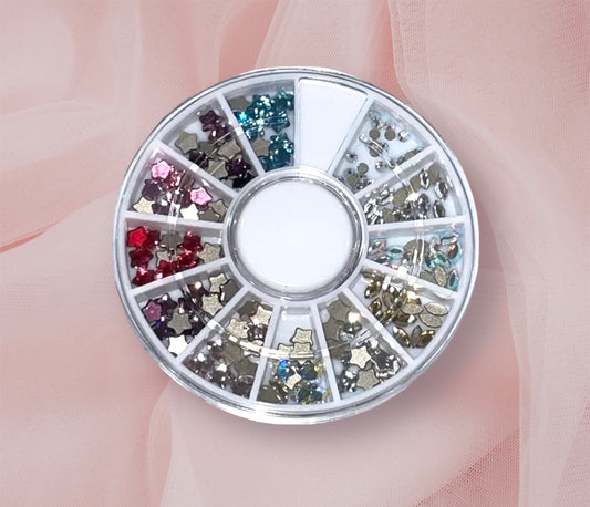 Assorted Advanced Crystal Swarovski Mini Tooth Gem Tray - Specialty Tooth Gems; Butterfly’s & Stars/Flowers (Lead Free)