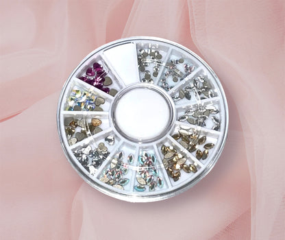 Assorted Advanced Crystal Swarovski Mini Tooth Gem Tray - Specialty Tooth Gems; Butterfly’s & Hearts (Lead Free)