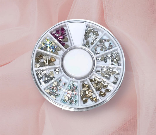 Assorted Advanced Crystal Swarovski Mini Tooth Gem Tray - Specialty Tooth Gems; Butterfly’s & Hearts (Lead Free)