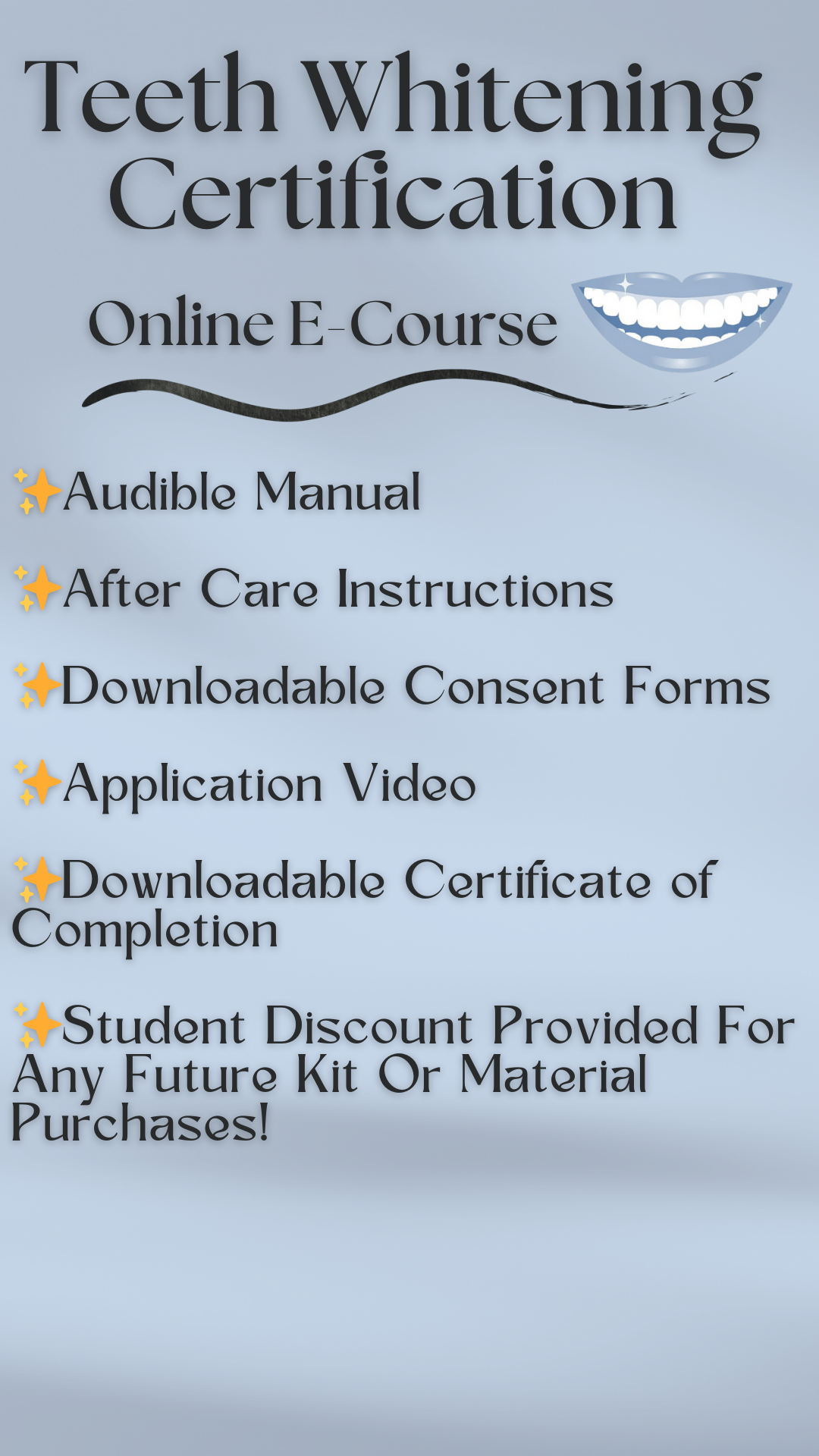 Online Teeth Whitening Audible E-Course Certification